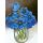 Kunstkarten - Aufklappkarte-Doppelkarte im Format 11,5 x 16,6 cm mit passendem Briefumschlag - Künstler: Dahl, Heide - Blaue Anemonen - Fink Verlag