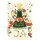 Hochzeit Skorpions Art - Glückwunschkarte im Format 11,5 x 17 cm mit Umschlag - Champagnerflasche mit roter Schleife - mit Goldfolie
