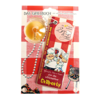 Kochbuch Grillbuch Spaßbuch mit Saugnapf an Kette 6 x17 cm UVP € 7,95