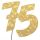 A - Demmler STA-PAPER-GOLD-75 - „75“ Jubiläumszahl gold - Festliche Zahlen - Blumenstecker - Schmuckzahl - 7 x 7,5 cm