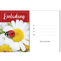 Einladung (5 Stück) -Gänseblümchen Karte...