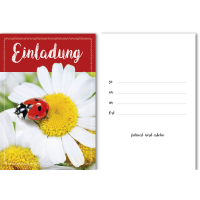 Einladung (5 Stück) -Gänseblümchen Karte...