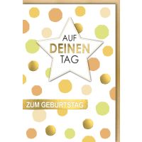 Geburtstag Glückwunschkarte mit Umschlag Stern Auf...