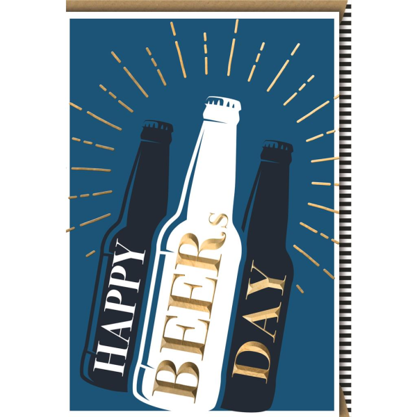 Geburtstag Glückwunschkarte mit Umschlag Bier, Happy Beers Day