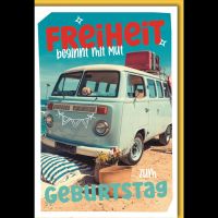 Geburtstag Glückwunschkarte mit Umschlag Camper am...