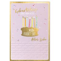 Geburtstag Glückwunschkarte mit Umschlag -...