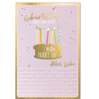 Geburtstag Glückwunschkarte mit Umschlag -...