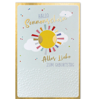 Geburtstag Glückwunschkarte mit Umschlag Hallo...