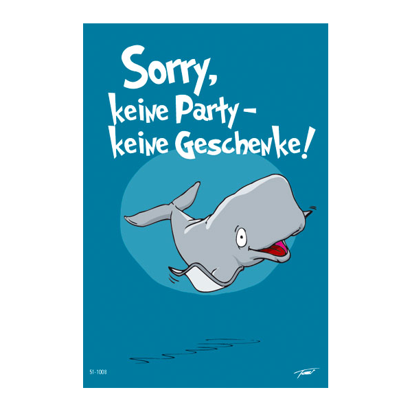 Geburtstagskarte - Humor - Kwal der Wal - Glückwunschkarte im Format 11,5 x 17 cm mit Briefumschlag - UVP: € 2,25