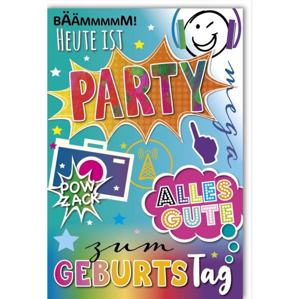 Geburtstag Glückwunschkarte mit Umschlag Party Alles Gute