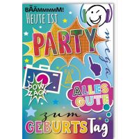 Geburtstag Glückwunschkarte mit Umschlag Party Alles...