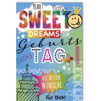 Geburtstag Glückwunschkarte mit Umschlag Yeah! Sweet...