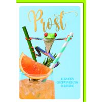 Geburtstag Glückwunschkarte mit Umschlag Frosch,...
