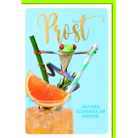 Geburtstag Glückwunschkarte mit Umschlag Frosch,...