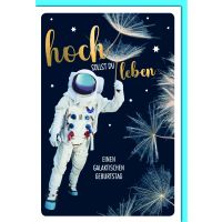 Geburtstag Glückwunschkarte mit Umschlag Astronaut