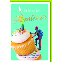 Geburtstag Glückwunschkarte mit Umschlag Cupcake,...