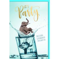 Geburtstag Glückwunschkarte mit Umschlag, Elefant,...
