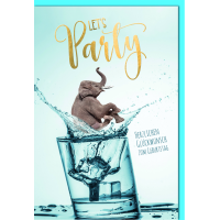 Geburtstag Glückwunschkarte mit Umschlag, Elefant,...