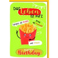 Geburtstag Glückwunschkarte mit Umschlag Pommes Das...