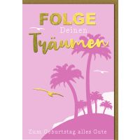 Geburtstag Glückwunschkarte mit Umschlag Insel mit...