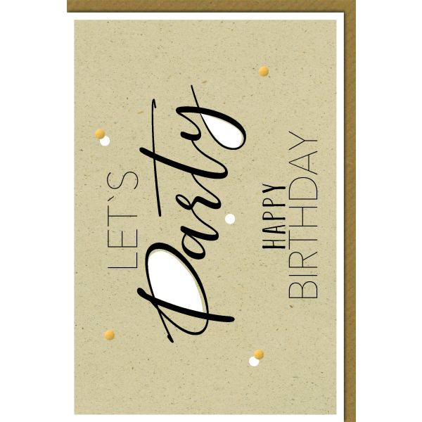Geburtstag Glückwunschkarte mit Umschlag "Lets Party"