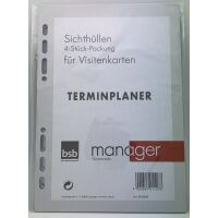Kalender Visitenkarteneinlagen für Manager A5...