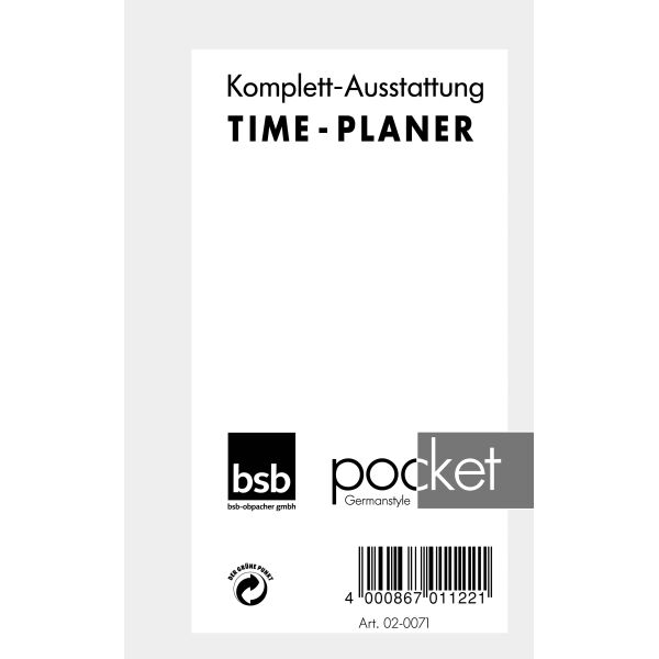 Kalender 2027 Ersatzeinlagen Pocket A7 Zeitplaner Komplett-Ausstattung UVP 11,49