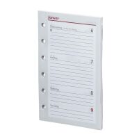 Kalender 2027 Ersatzeinlagen Pocket A7 Kalendarium (1 Woche = 2 Seiten)