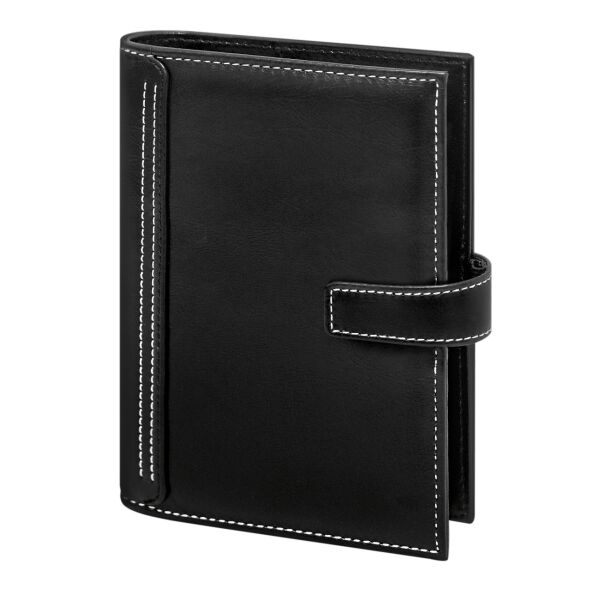 Kalender 2027 Terminplaner Mini A8 Mini Softfolie schwarz mit weißer Naht UVP: 18,99