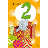 2. Geburtstag Kindergeburtstag Karte mit Umschlag Kwal...