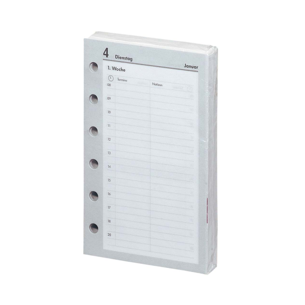 Kalender 2027 Ersatzeinlagen Pocket A7 Kalendarium 1 Tag = 1 Seite