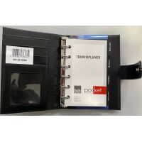 Kalender 2027 Pocket Terminplaner A7 Kunststoff Fashion dunkelbraun-scharz