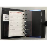 Kalender 2027 Pocket Terminplaner A7 Kunststoff Fashion dunkelbraun-scharz
