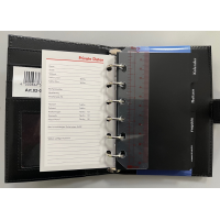 Kalender 2027 Pocket Terminplaner A7 Kunststoff Fashion dunkelbraun-scharz