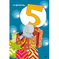 5. Geburtstag Kindergeburtstag Karte mit Umschlag Kwal...
