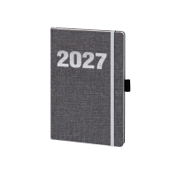 Kalender 2027 V-Book Buchkalender A5 Hardcover Leinen...