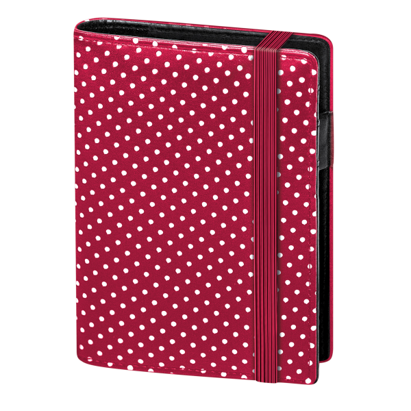 Kalender 2027 Pocket Terminplaner A7 Pocket Softfolie Punkte rot-weiss UVP: 17,49