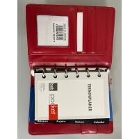 Kalender 2027 Pocket Terminplaner A7 Pocket Softfolie Punkte rot-weiss UVP: 17,49
