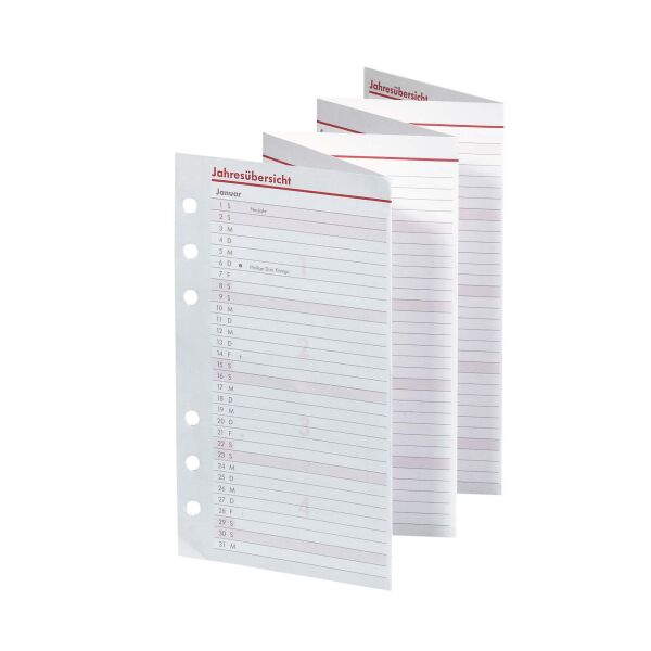 Kalender 2027 Terminplaner Kompakt-A6 Jahresübersicht Leporello