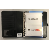 Kalender 2027 Terminplaner Manager A5 Manager Softfolie geprägt schwarz Privacy UVP 48,99