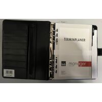 Kalender 2027 Terminplaner Manager A5 Manager - Softfolie CLASSIC schwarz  Privacy UVP: 48,99