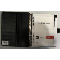 Kalender 2027 Terminplaner Manager A5 Manager - Softfolie CLASSIC schwarz  Privacy UVP: 48,99