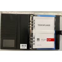 Kalender 2027 Terminplaner Manager A5 Softfolie dunkelbraun Privacy UVP €48,99