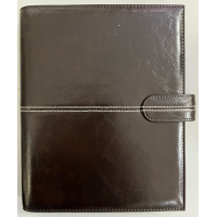 Kalender 2027 Terminplaner Manager A5 Softfolie dunkelbraun Privacy UVP €48,99