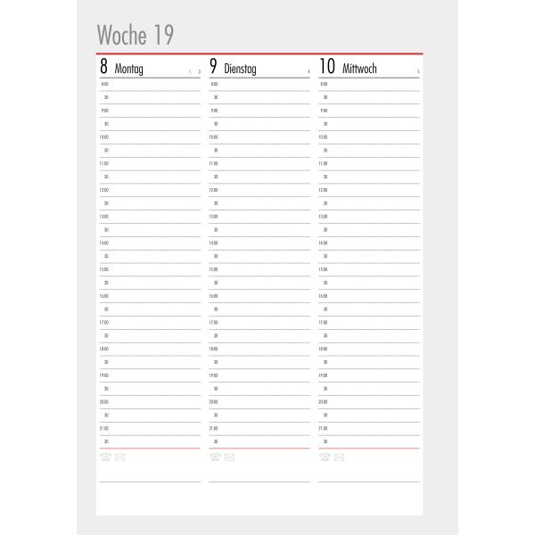 Kalender 2027 Ersatzeinlagen Business A4 Kalendarium (1 Woche = 2 Seiten)  UVP 20,99 €