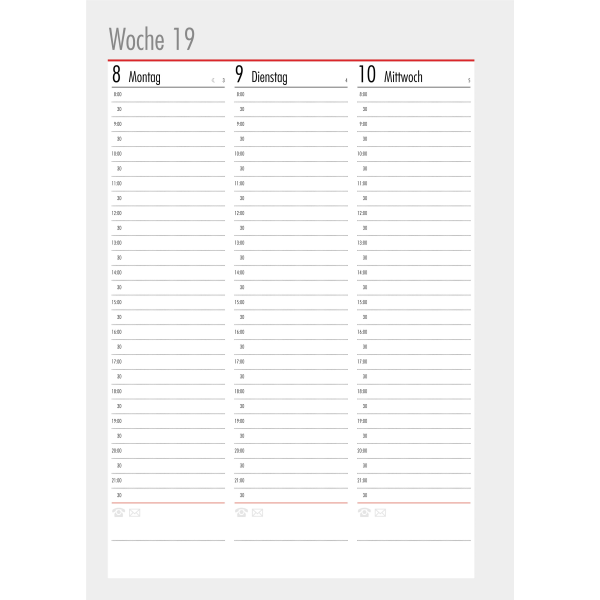 Kalender 2027 Ersatzeinlagen Business A4 Kalendarium (1 Woche = 2 Seiten)  UVP 20,99 €