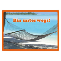 Kipis Selbsthaftende Schilder Bin unterwegs!...