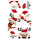 Sticker Aufkleber Weihnachten winkender Elch Weihnachtsmann 2 Bögen in der Packung