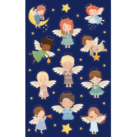 Weihnachten -  Sticker im Format 7,8 x 12,5 cm – Engel