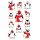 Sticker Aufkleber Pinguine 2 Bögen mit je 11 Stück Weihnachten